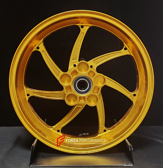 We manufacture premium quality forged motorcycle wheels rims for HONDA FORZA 750 in any design, size, color.

Wheel sizes (motorcycle spec):

Front: 3.5 x 17

Rear: 4.5 x 15

Weight:

Front: 3.65 kg (8.05 lbs)

Rear: 3.64 kg (8.02 lbs)


Finishing: Gloss Gold

Forza Performance Group engineers and manufactures each forged motorcycle wheel individually per order. This ensures precise fitment, uncompromised strength, and unique styling. Whether for racing, touring, or daily use — our wheels are built for both