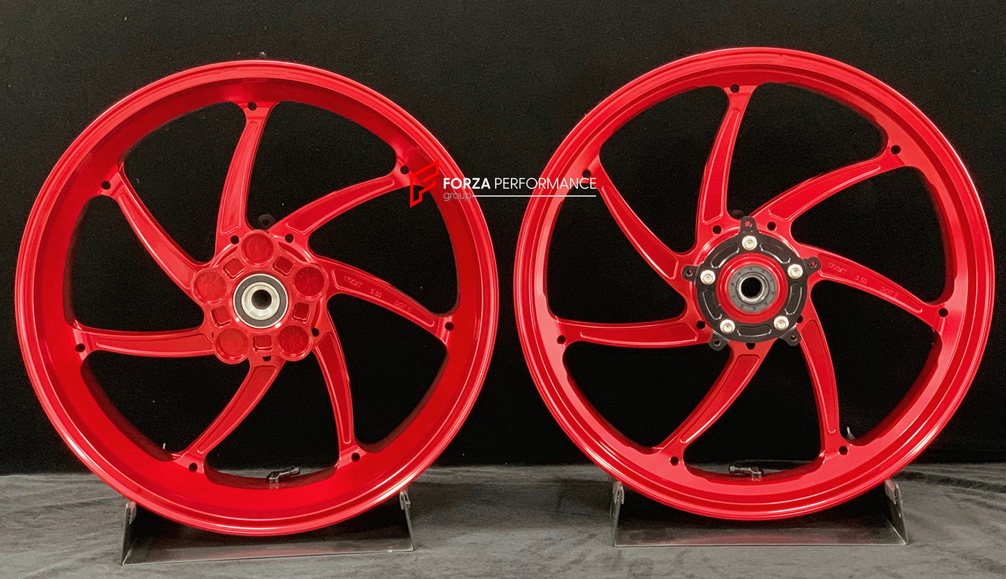We manufacture premium quality forged motorcycle wheels rims for HONDA X ADV 750 in any design, size, color.

Wheel sizes (motorcycle spec):

Front: 3.5 x 17

Rear: 4.5 x 15

Weight:

Front: 4.3 kg (9.48 lbs)

Rear: 4.7 kg (10.36 lbs)


Finishing: Gloss Red

Forza Performance Group engineers and manufactures each forged motorcycle wheel individually per order. This ensures precise fitment, uncompromised strength, and unique styling. Whether for racing, touring, or daily use — our wheels are built for both p