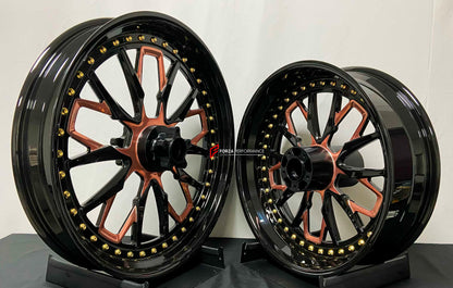 CUSTOM FORGED WHEELS RIMS for HARLEY DAVIDSON FAT BOY HERITAGE CLASSIC LOW RIDER S FAT BOB SOFTAIL SLIM STREET BOB