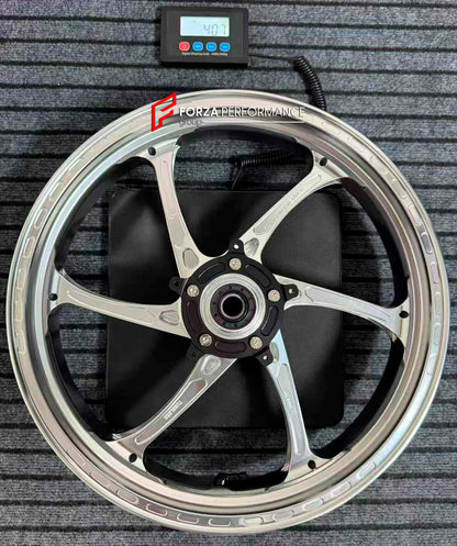We manufacture premium quality forged motorcycle wheels rims for HONDA X-ADV 750 in any design, size, color.

Wheel sizes (motorcycle spec):

Front: 3.5 x 17

Rear: 4.5 x 15

Weight:

Front: 4.74 kg (10,45 lbs)

Rear: 4.07 kg (8,97 lbs)


Finishing: Gloss Silver