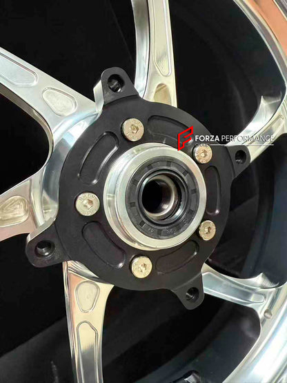 We manufacture premium quality forged motorcycle wheels rims for HONDA X-ADV 750 in any design, size, color.

Wheel sizes (motorcycle spec):

Front: 3.5 x 17

Rear: 4.5 x 15

Weight:

Front: 4.74 kg (10,45 lbs)

Rear: 4.07 kg (8,97 lbs)


Finishing: Gloss Silver