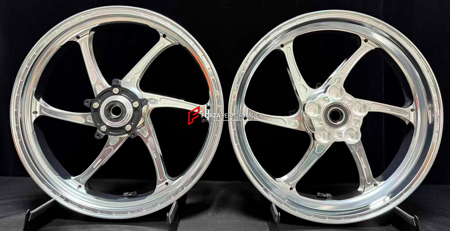 We manufacture premium quality forged motorcycle wheels rims for HONDA X-ADV 750 in any design, size, color.

Wheel sizes (motorcycle spec):

Front: 3.5 x 17

Rear: 4.5 x 15

Weight:

Front: 4.74 kg (10,45 lbs)

Rear: 4.07 kg (8,97 lbs)


Finishing: Gloss Silver