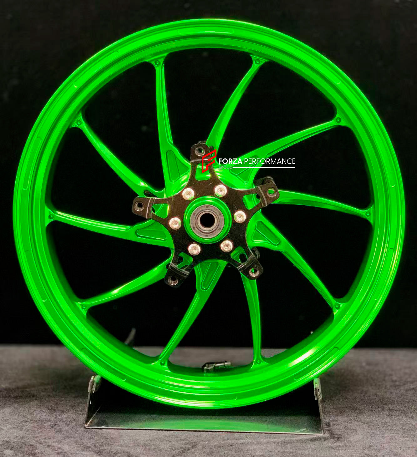 We manufacture premium quality forged motorcycle wheels rims for KAWASAKI ZX4R ZX4RSE in any design, size, color.

Wheel sizes (motorcycle spec):

Front: 3.5 x 17

Rear: 4.5 x 17

Weight:

Front: 5.05 kg (11.13 lbs)

Rear: 5.2 kg (11.46 lbs)


Finishing: Gloss Green

Forza Performance Group engineers and manufactures each forged motorcycle wheel individually per order. This ensures precise fitment, uncompromised strength, and unique styling. Whether for racing, touring, or daily use — our wheels are built f
