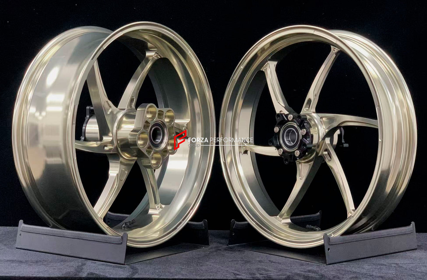 We manufacture premium quality forged motorcycle wheels rims for KAWASAKI ZX6R in any design, size, color.

Wheel sizes (motorcycle spec):

Front: 3.5 x 17

Rear: 5.5 x 17

Weight:

Front: 3.8 kg (8.38 lbs)

Rear: 4.85 kg (10.69 lbs)


Finishing: Gloss Bronze

Forza Performance Group engineers and manufactures each forged motorcycle wheel individually per order. This ensures precise fitment, uncompromised strength, and unique styling. Whether for racing, touring, or daily use — our wheels are built for both