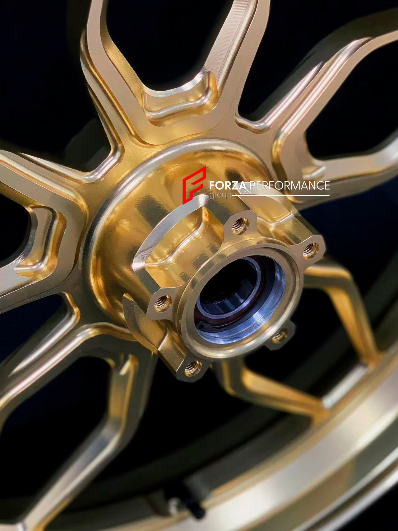 We manufacture premium quality forged motorcycle wheels rims for KTM 1290 in any design, size, color.

Wheel sizes (motorcycle spec):

Front: 3.5 x 17

Rear: 6 x 17

Weight:

Front: 3.8 kg (8.38 lbs)

Rear: 4.1 kg (9.04 lbs)

Finishing: Gloss Gold

Forza Performance Group engineers and manufactures each forged motorcycle wheel individually per order. This ensures precise fitment, uncompromised strength, and unique styling. Whether for racing, touring, or daily use — our wheels are built for both performance