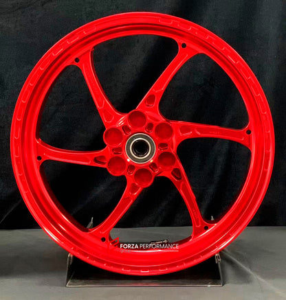 We manufacture premium quality forged motorcycle wheels rims for KAWASAKI NINJA 400 400R in any design, size, color.

Wheel sizes (motorcycle spec):

Front: 3 x 17

Rear: 4 x 17

Weight:

Front: 3.65 kg (8.05 lbs)

Rear: 4.7 kg (10.36 lbs)


Finishing: Gloss Red

Forza Performance Group engineers and manufactures each forged motorcycle wheel individually per order. This ensures precise fitment, uncompromised strength, and unique styling. Whether for racing, touring, or daily use — our wheels are built for b