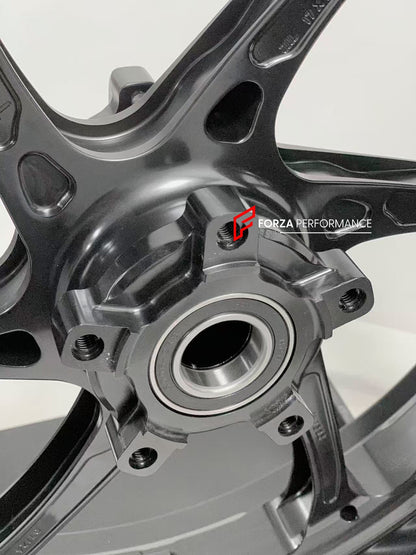 We manufacture premium quality forged motorcycle wheels rims for KAWASAKI Z1000 Z1000R Z1000SX NINJA 1000 in any design, size, color.

Wheel sizes (motorcycle spec):

Front: 3.5 x 17

Rear: 6 x 17

Weight:

Front: 3.65 kg (8.05 lbs)

Rear: 4.85 kg (10.69 lbs)


Finishing: Satin Gold

Forza Performance Group engineers and manufactures each forged motorcycle wheel individually per order. This ensures precise fitment, uncompromised strength, and unique styling. Whether for racing, touring, or daily use — our w