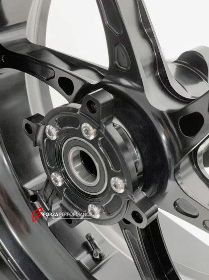 We manufacture premium quality forged motorcycle wheels rims for KAWASAKI Z1000 Z1000R Z1000SX NINJA 1000 in any design, size, color.

Wheel sizes (motorcycle spec):

Front: 3.5 x 17

Rear: 6 x 17

Weight:

Front: 3.65 kg (8.05 lbs)

Rear: 4.85 kg (10.69 lbs)


Finishing: Satin Gold

Forza Performance Group engineers and manufactures each forged motorcycle wheel individually per order. This ensures precise fitment, uncompromised strength, and unique styling. Whether for racing, touring, or daily use — our w