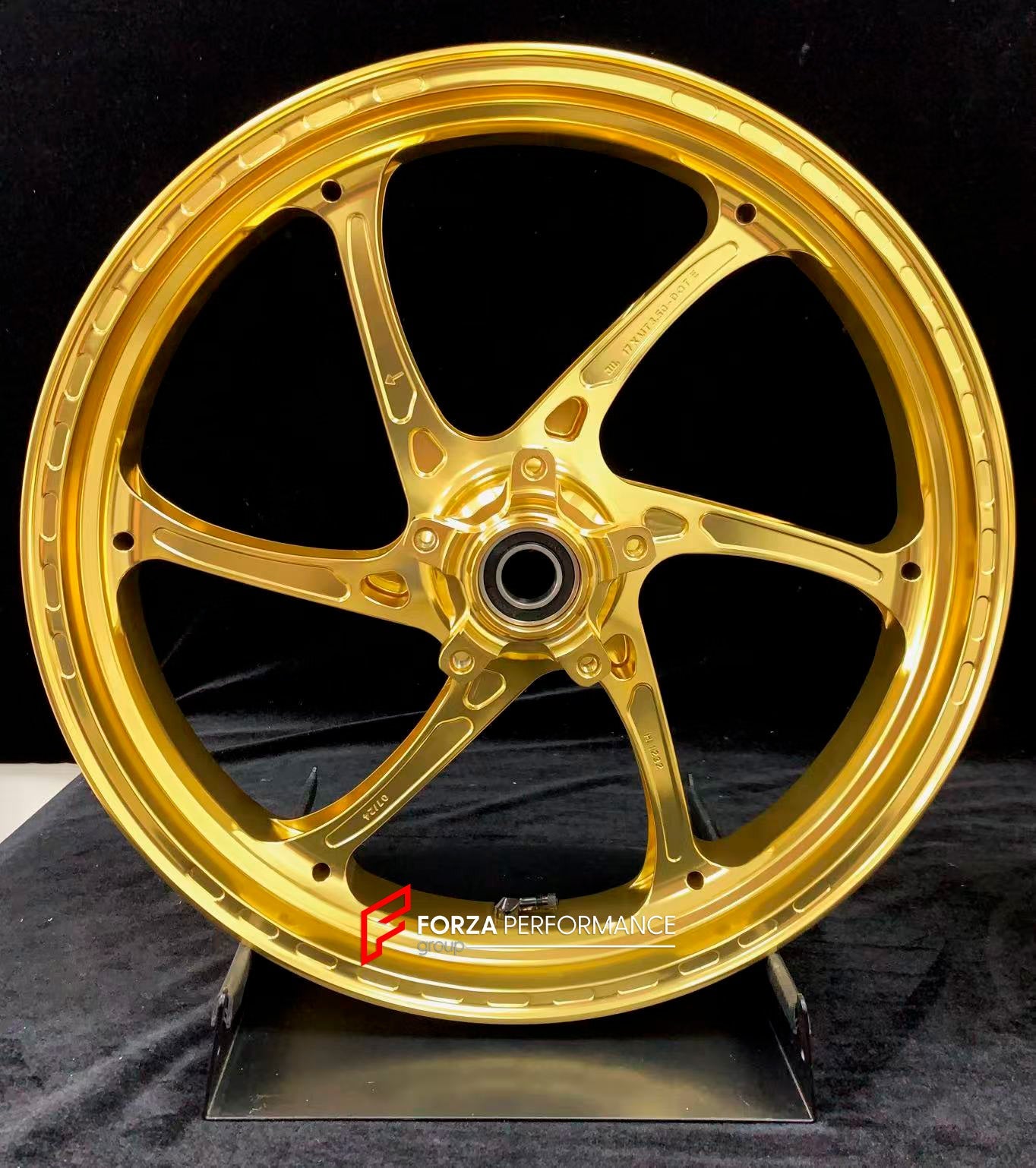 We manufacture premium quality forged motorcycle wheels rims for KAWASAKI ZX10R ZX10RR in any design, size, color.

Wheel sizes (motorcycle spec):

Front: 3.5 x 17

Rear: 6 x 17

Weight:

Front: 3.55 kg (7.82 lbs)

Rear: 5.05 kg (11.13 lbs)


Finishing: Gloss Gold

Forza Performance Group engineers and manufactures each forged motorcycle wheel individually per order. This ensures precise fitment, uncompromised strength, and unique styling. Whether for racing, touring, or daily use — our wheels are built for