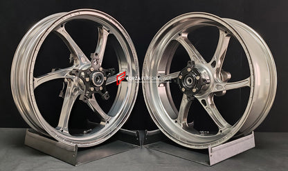 We manufacture premium quality forged motorcycle wheels rims for KAWASAKI ZX4R ZX4RSE in any design, size, color.

Wheel sizes (motorcycle spec):

Front: 3.5 x 17

Rear: 4.5 x 17

Finishing: Satin Silver

Forza Performance Group engineers and manufactures each forged motorcycle wheel individually per order. This ensures precise fitment, uncompromised strength, and unique styling. Whether for racing, touring, or daily use — our wheels are built for both performance and design.