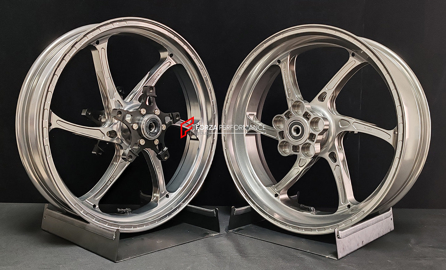 We manufacture premium quality forged motorcycle wheels rims for KAWASAKI ZX4R ZX4RSE in any design, size, color.

Wheel sizes (motorcycle spec):

Front: 3.5 x 17

Rear: 4.5 x 17

Finishing: Satin Silver

Forza Performance Group engineers and manufactures each forged motorcycle wheel individually per order. This ensures precise fitment, uncompromised strength, and unique styling. Whether for racing, touring, or daily use — our wheels are built for both performance and design.