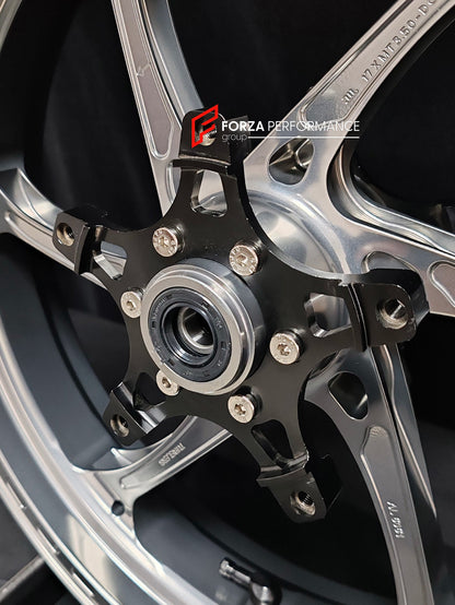 We manufacture premium quality forged motorcycle wheels rims for KAWASAKI ZX4R ZX4RSE in any design, size, color.

Wheel sizes (motorcycle spec):

Front: 3.5 x 17

Rear: 4.5 x 17

Finishing: Satin Silver

Forza Performance Group engineers and manufactures each forged motorcycle wheel individually per order. This ensures precise fitment, uncompromised strength, and unique styling. Whether for racing, touring, or daily use — our wheels are built for both performance and design.