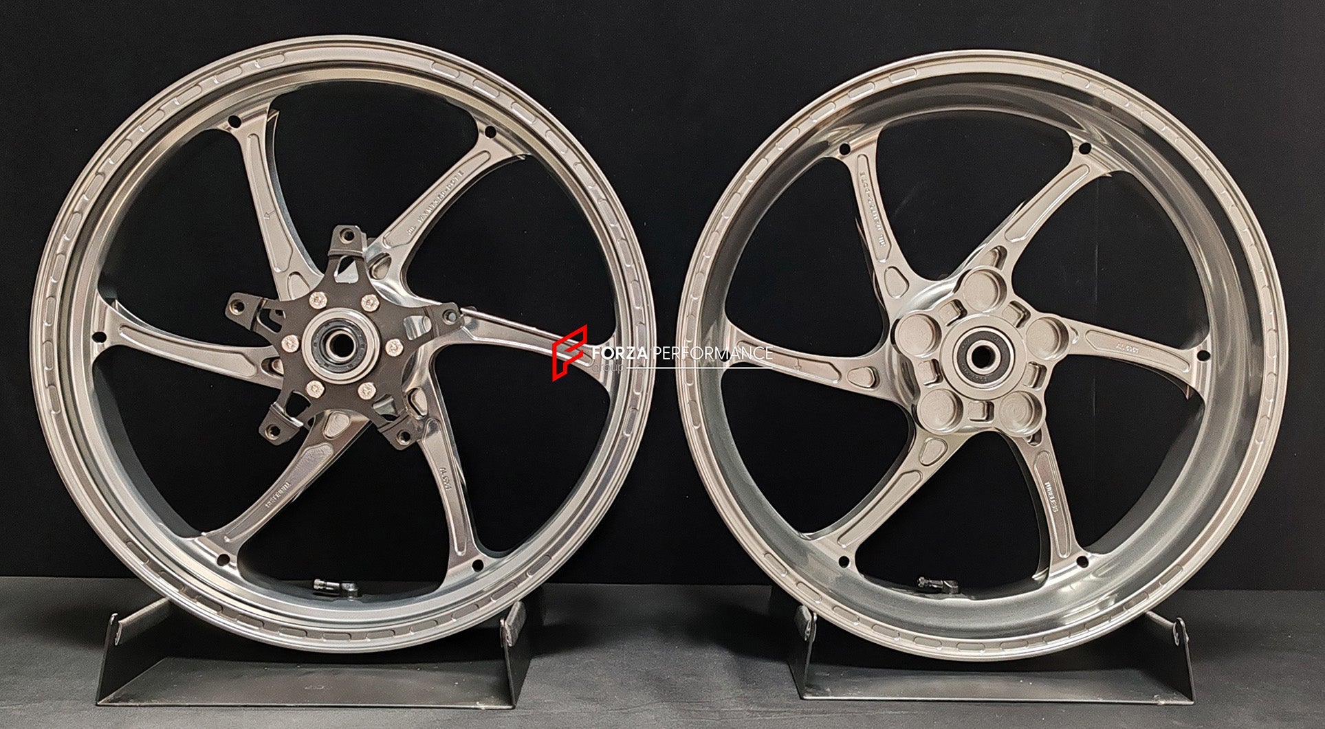 We manufacture premium quality forged motorcycle wheels rims for KAWASAKI ZX4R ZX4RSE in any design, size, color.

Wheel sizes (motorcycle spec):

Front: 3.5 x 17

Rear: 4.5 x 17

Finishing: Satin Silver

Forza Performance Group engineers and manufactures each forged motorcycle wheel individually per order. This ensures precise fitment, uncompromised strength, and unique styling. Whether for racing, touring, or daily use — our wheels are built for both performance and design.