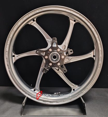 We manufacture premium quality forged motorcycle wheels rims for KAWASAKI ZX4R ZX4RSE in any design, size, color.

Wheel sizes (motorcycle spec):

Front: 3.5 x 17

Rear: 4.5 x 17

Finishing: Satin Silver

Forza Performance Group engineers and manufactures each forged motorcycle wheel individually per order. This ensures precise fitment, uncompromised strength, and unique styling. Whether for racing, touring, or daily use — our wheels are built for both performance and design.