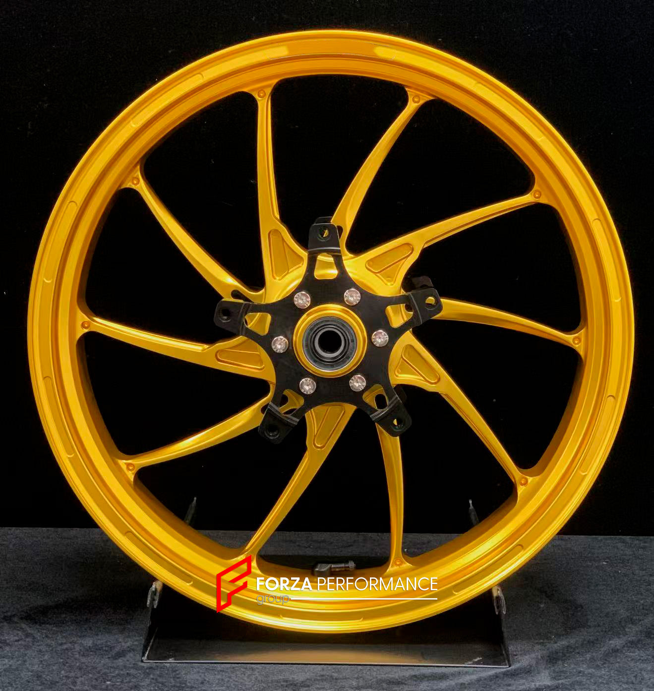 We manufacture premium quality forged motorcycle wheels rims for KAWASAKI ZX4R ZX4RSE in any design, size, color.

Wheel sizes (motorcycle spec):

Front: 3.5 x 17

Rear: 4.5 x 17

Weight:

Front: 5.05 kg (11.13 lbs)

Rear: 5.05 kg (11.13 lbs)


Finishing: Satin Gold

Forza Performance Group engineers and manufactures each forged motorcycle wheel individually per order. This ensures precise fitment, uncompromised strength, and unique styling. Whether for racing, touring, or daily use — our wheels are built f