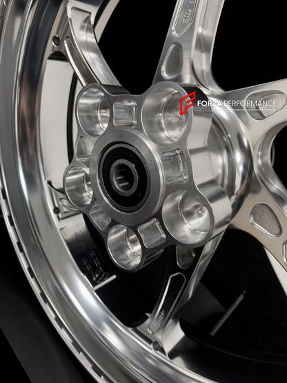 We manufacture premium quality forged motorcycle wheels rims for KAWASAKI ZX4R ZX4RSE in any design, size, color.

Wheel sizes (motorcycle spec):

Front: 3.5 x 17

Rear: 4.5 x 17

Weight:

Front: 4.35 kg (9.59 lbs)

Rear: 4.7 kg (10.36 lbs)


Finishing: Gloss Silver

Forza Performance Group engineers and manufactures each forged motorcycle wheel individually per order. This ensures precise fitment, uncompromised strength, and unique styling. Whether for racing, touring, or daily use — our wheels are built f