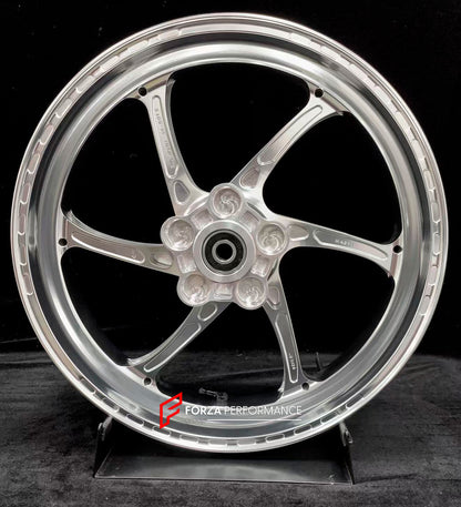 We manufacture premium quality forged motorcycle wheels rims for KAWASAKI ZX4R ZX4RSE in any design, size, color.

Wheel sizes (motorcycle spec):

Front: 3.5 x 17

Rear: 4.5 x 17

Weight:

Front: 4.35 kg (9.59 lbs)

Rear: 4.7 kg (10.36 lbs)


Finishing: Gloss Silver

Forza Performance Group engineers and manufactures each forged motorcycle wheel individually per order. This ensures precise fitment, uncompromised strength, and unique styling. Whether for racing, touring, or daily use — our wheels are built f