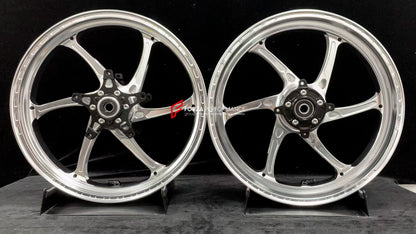 We manufacture premium quality forged motorcycle wheels rims for KAWASAKI ZX4R ZX4RSE in any design, size, color.

Wheel sizes (motorcycle spec):

Front: 3.5 x 17

Rear: 4.5 x 17

Weight:

Front: 4.35 kg (9.59 lbs)

Rear: 4.7 kg (10.36 lbs)


Finishing: Gloss Silver

Forza Performance Group engineers and manufactures each forged motorcycle wheel individually per order. This ensures precise fitment, uncompromised strength, and unique styling. Whether for racing, touring, or daily use — our wheels are built f