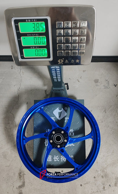 We manufacture premium quality forged motorcycle wheels rims for KAWASAKI ZX6R in any design, size, color.

Wheel sizes (motorcycle spec):

Front: 3.5 x 17

Rear: 5.5 x 17

Weight:

Front: 3.85 kg (8.48 lbs)

Rear: 4.95 kg (10.91 lbs)


Finishing: Gloss Blue

Forza Performance Group engineers and manufactures each forged motorcycle wheel individually per order. This ensures precise fitment, uncompromised strength, and unique styling. Whether for racing, touring, or daily use — our wheels are built for both 