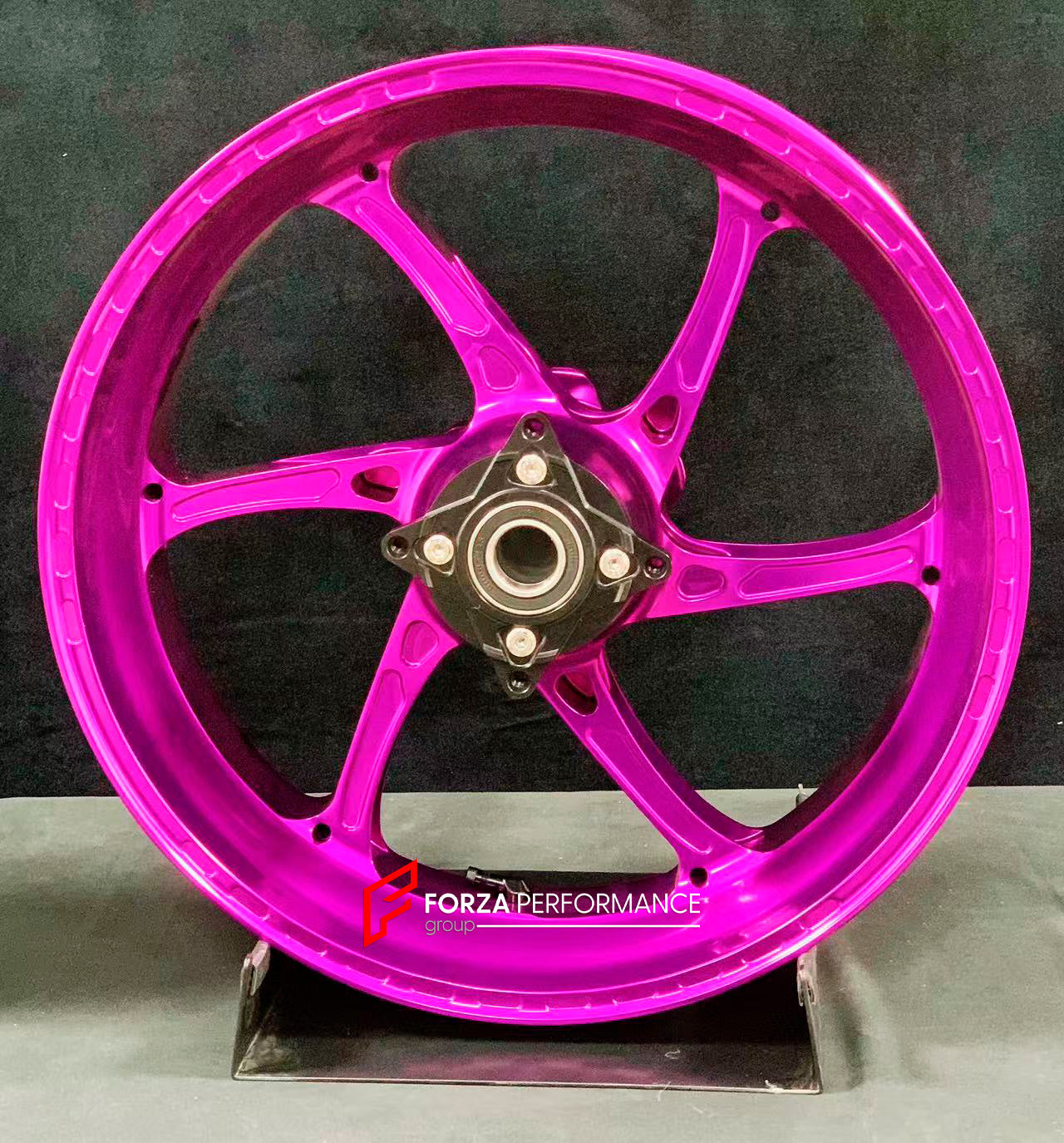 We manufacture premium quality forged motorcycle wheels rims for KAWASAKI ZX6R in any design, size, color.

Wheel sizes (motorcycle spec):

Front: 3.5 x 17

Rear: 5.5 x 17

Weight:

Front: 3.8 kg (8.38 lbs)

Rear: 5.05 kg (11.13 lbs)


Finishing Gloss Pink

Forza Performance Group engineers and manufactures each forged motorcycle wheel individually per order. This ensures precise fitment, uncompromised strength, and unique styling. Whether for racing, touring, or daily use — our wheels are built for both pe