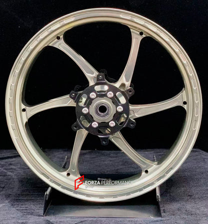 We manufacture premium quality forged motorcycle wheels rims for KOVE 450RR in any design, size, color.

Wheel sizes (motorcycle spec):

Front: 3.5 x 17

Rear: 4.5 x 17

Weight:

Front: 4 kg (8.82 lbs)

Rear: 4.6 kg (10.14 lbs)


Finishing: Gloss Bronze

Forza Performance Group engineers and manufactures each forged motorcycle wheel individually per order. This ensures precise fitment, uncompromised strength, and unique styling. Whether for racing, touring, or daily use — our wheels are built for both perfo