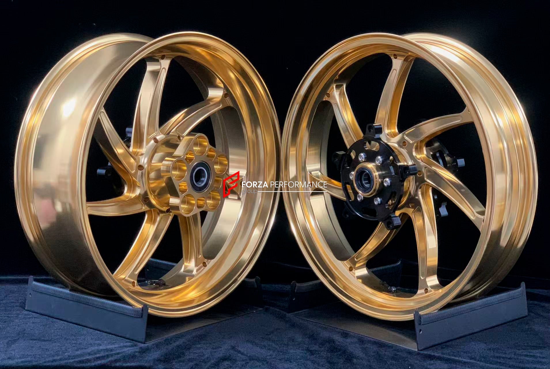 We manufacture premium quality forged motorcycle wheels rims for KAWASAKI NINJA Z900 SE Z900RS in any design, size, color.

Wheel sizes (motorcycle spec):

Front: 3.5 x 17

Rear: 5.5 x 17

Weight:

Front: 4.35 kg (9.48 lbs)

Rear: 4.8 kg (10.58 lbs)


Finishing: Satin Gold

Forza Performance Group engineers and manufactures each forged motorcycle wheel individually per order. This ensures precise fitment, uncompromised strength, and unique styling. Whether for racing, touring, or daily use — our wheels are 