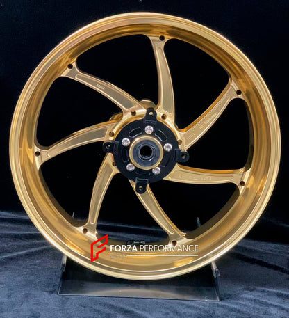 We manufacture premium quality forged motorcycle wheels rims for KAWASAKI NINJA Z900 SE Z900RS in any design, size, color.

Wheel sizes (motorcycle spec):

Front: 3.5 x 17

Rear: 5.5 x 17

Weight:

Front: 4.35 kg (9.48 lbs)

Rear: 4.8 kg (10.58 lbs)


Finishing: Satin Gold

Forza Performance Group engineers and manufactures each forged motorcycle wheel individually per order. This ensures precise fitment, uncompromised strength, and unique styling. Whether for racing, touring, or daily use — our wheels are 