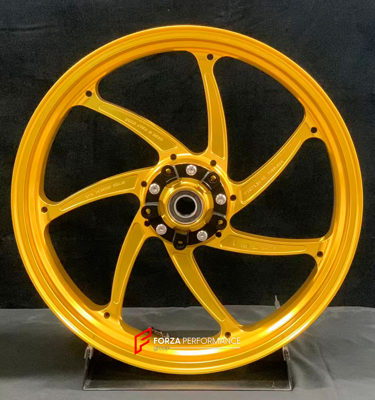We manufacture premium quality forged motorcycle wheels rims for KAWASAKI ZX10R ZX10RR in any design, size, color.

Wheel sizes (motorcycle spec):

Front: 3.5 x 17

Rear: 6 x 17

Weight:

Front: 4.2 kg (19.26 lbs)

Rear: 5 kg (11.02 lbs)


Finishing: Satin Gold

Forza Performance Group engineers and manufactures each forged motorcycle wheel individually per order. This ensures precise fitment, uncompromised strength, and unique styling. Whether for racing, touring, or daily use — our wheels are built for bo
