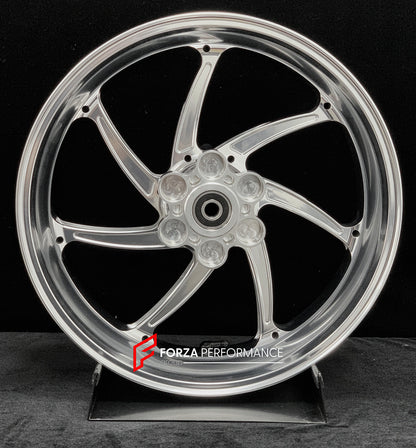 We manufacture premium quality forged motorcycle wheels rims for KAWASAKI ZX4R ZX4RSE in any design, size, color.

Wheel sizes (motorcycle spec):

Front: 3.5 x 17

Rear: 4.5 x 17

Weight:

Front: 4.7 kg (10.36 lbs)

Rear: 4.85 kg (10.69 lbs)


Finishing: Gloss Silver

Forza Performance Group engineers and manufactures each forged motorcycle wheel individually per order. This ensures precise fitment, uncompromised strength, and unique styling. Whether for racing, touring, or daily use — our wheels are built 