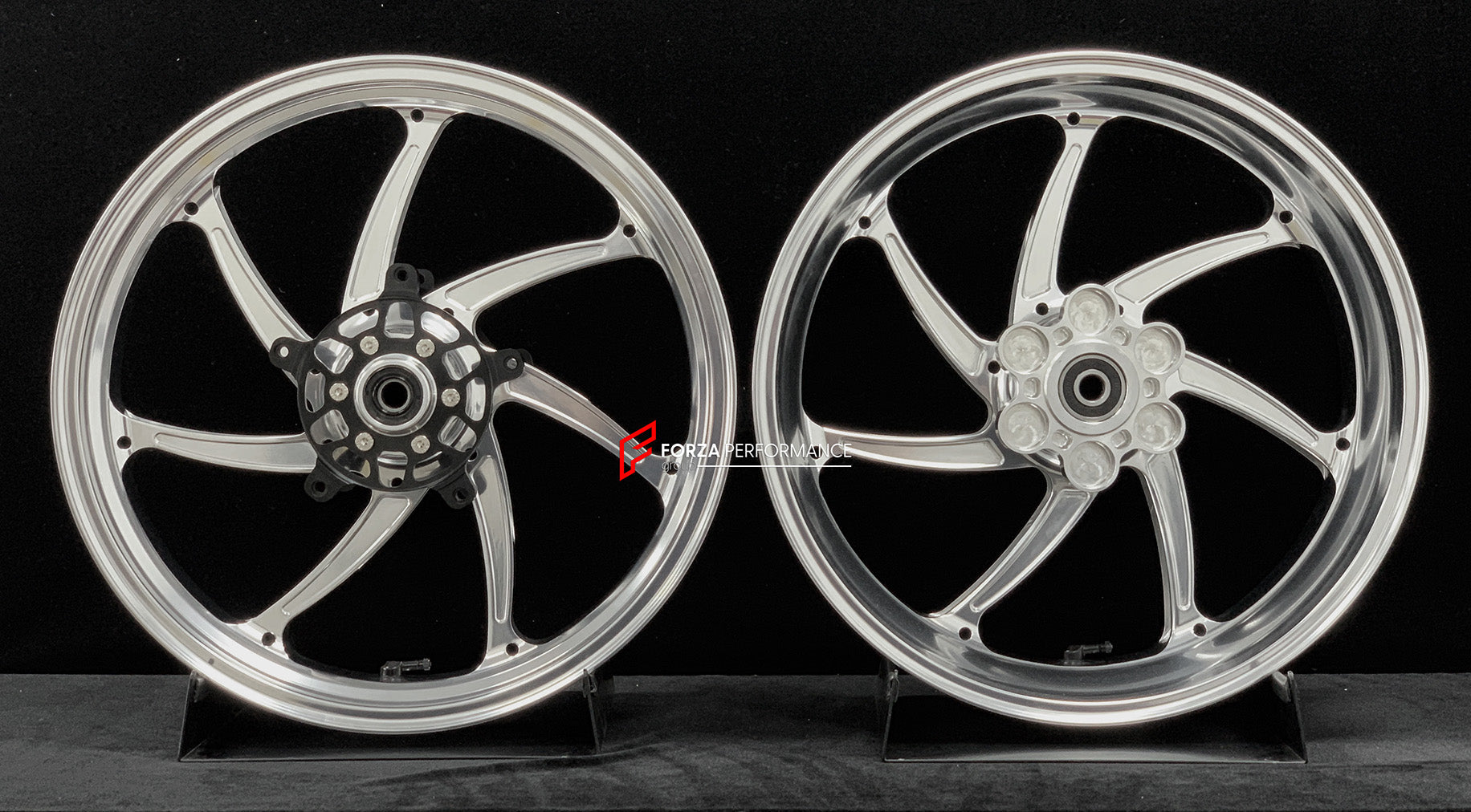We manufacture premium quality forged motorcycle wheels rims for KAWASAKI ZX4R ZX4RSE in any design, size, color.

Wheel sizes (motorcycle spec):

Front: 3.5 x 17

Rear: 4.5 x 17

Weight:

Front: 4.7 kg (10.36 lbs)

Rear: 4.85 kg (10.69 lbs)


Finishing: Gloss Silver

Forza Performance Group engineers and manufactures each forged motorcycle wheel individually per order. This ensures precise fitment, uncompromised strength, and unique styling. Whether for racing, touring, or daily use — our wheels are built 