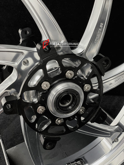 We manufacture premium quality forged motorcycle wheels rims for KAWASAKI ZX4R ZX4RSE in any design, size, color.

Wheel sizes (motorcycle spec):

Front: 3.5 x 17

Rear: 4.5 x 17

Weight:

Front: 4.7 kg (10.36 lbs)

Rear: 4.85 kg (10.69 lbs)


Finishing: Gloss Silver

Forza Performance Group engineers and manufactures each forged motorcycle wheel individually per order. This ensures precise fitment, uncompromised strength, and unique styling. Whether for racing, touring, or daily use — our wheels are built 