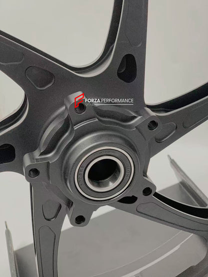 We manufacture premium quality forged motorcycle wheels rims for MV AGUSTA in any design, size, color.

Wheel sizes (motorcycle spec):

Front: 3.5 x 17

Rear: 5.5 x 17

Weight:

Front: 3.7 kg (8.16 lbs)

Rear: 3.65 kg (8.05 lbs)


Finishing: Matt Black

Forza Performance Group engineers and manufactures each forged motorcycle wheel individually per order. This ensures precise fitment, uncompromised strength, and unique styling. Whether for racing, touring, or daily use — our wheels are built for both perfor