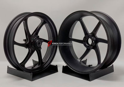 We manufacture premium quality forged motorcycle wheels rims for MV AGUSTA in any design, size, color.

Wheel sizes (motorcycle spec):

Front: 3.5 x 17

Rear: 5.5 x 17

Weight:

Front: 3.7 kg (8.16 lbs)

Rear: 3.65 kg (8.05 lbs)


Finishing: Matt Black

Forza Performance Group engineers and manufactures each forged motorcycle wheel individually per order. This ensures precise fitment, uncompromised strength, and unique styling. Whether for racing, touring, or daily use — our wheels are built for both perfor