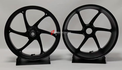 We manufacture premium quality forged motorcycle wheels rims for MV AGUSTA in any design, size, color.

Wheel sizes (motorcycle spec):

Front: 3.5 x 17

Rear: 5.5 x 17

Weight:

Front: 3.7 kg (8.16 lbs)

Rear: 3.65 kg (8.05 lbs)


Finishing: Matt Black

Forza Performance Group engineers and manufactures each forged motorcycle wheel individually per order. This ensures precise fitment, uncompromised strength, and unique styling. Whether for racing, touring, or daily use — our wheels are built for both perfor