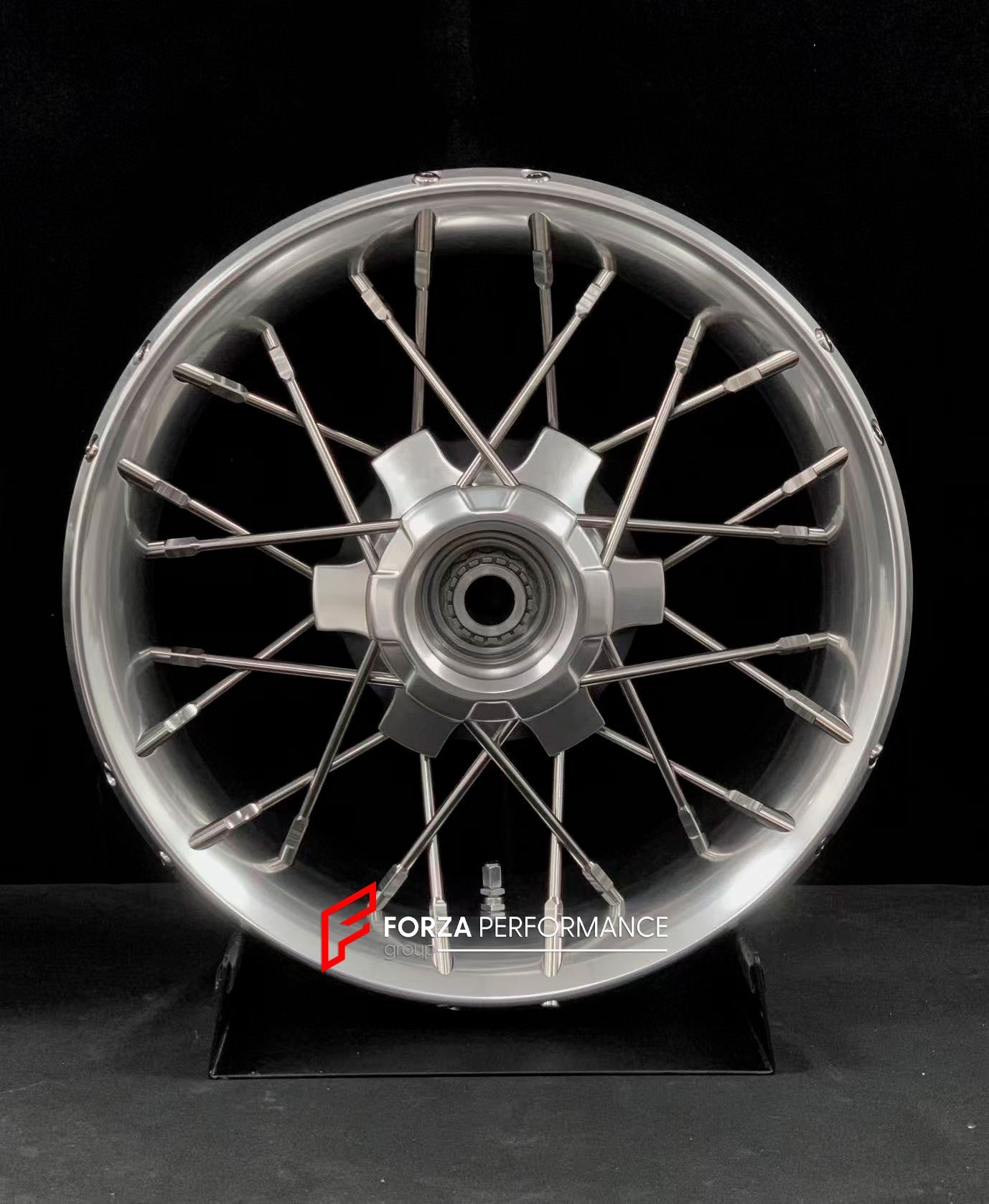 We manufacture premium quality forged motorcycle wheels rims for TRIUMPH in any design, size, color.

Wheel sizes (motorcycle spec):

Front: 3.5 x 17

Rear: 7.5 x 16

Weight:

Front: 6.95 kg (15.32 lbs)

Rear: 10.7 kg (23.59 lbs)


Finishing: Gloss Silver

Forza Performance Group engineers and manufactures each forged motorcycle wheel individually per order. This ensures precise fitment, uncompromised strength, and unique styling. Whether for racing, touring, or daily use — our wheels are built for both per