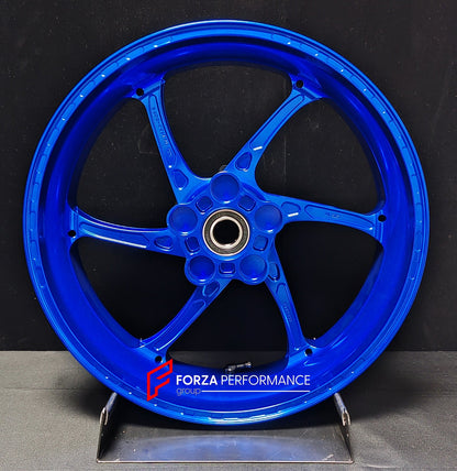 We manufacture premium quality forged motorcycle wheels rims for QJMOTOR in any design, size, color.

Wheel sizes (motorcycle spec):

Front: 3.5 x 17

Rear: 6 x 17

Weight:

Front: 4.25 kg (9.37 lbs)

Rear: 4.85 kg (10.69 lbs)


Finishing: Gloss Blue

Forza Performance Group engineers and manufactures each forged motorcycle wheel individually per order. This ensures precise fitment, uncompromised strength, and unique styling. Whether for racing, touring, or daily use — our wheels are built for both performa