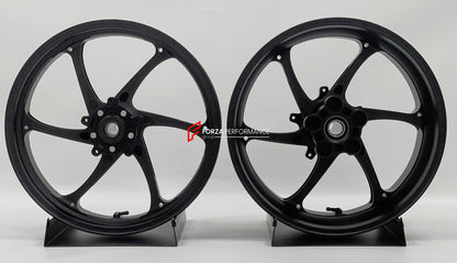 We manufacture premium quality forged motorcycle wheels rims for SUZUKI HAYABUSA in any design, size, color.

Wheel sizes (motorcycle spec):

Front: 3.5 x 17

Rear: 6 x 17

Weight:

Front: 4.25 kg (9.37 lbs)

Rear: 5.05 kg (11.13 lbs)


Finishing: Matt Black

Forza Performance Group engineers and manufactures each forged motorcycle wheel individually per order. This ensures precise fitment, uncompromised strength, and unique styling. Whether for racing, touring, or daily use — our wheels are built for both 