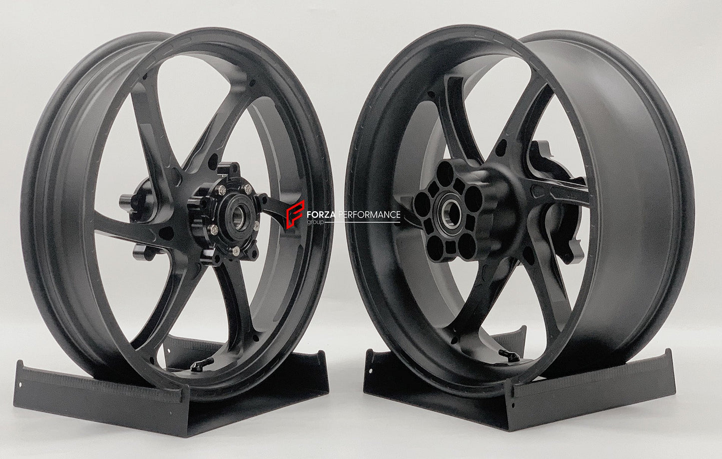 We manufacture premium quality forged motorcycle wheels rims for SUZUKI HAYABUSA in any design, size, color.

Wheel sizes (motorcycle spec):

Front: 3.5 x 17

Rear: 6 x 17

Weight:

Front: 4.25 kg (9.37 lbs)

Rear: 5.05 kg (11.13 lbs)


Finishing: Matt Black

Forza Performance Group engineers and manufactures each forged motorcycle wheel individually per order. This ensures precise fitment, uncompromised strength, and unique styling. Whether for racing, touring, or daily use — our wheels are built for both 