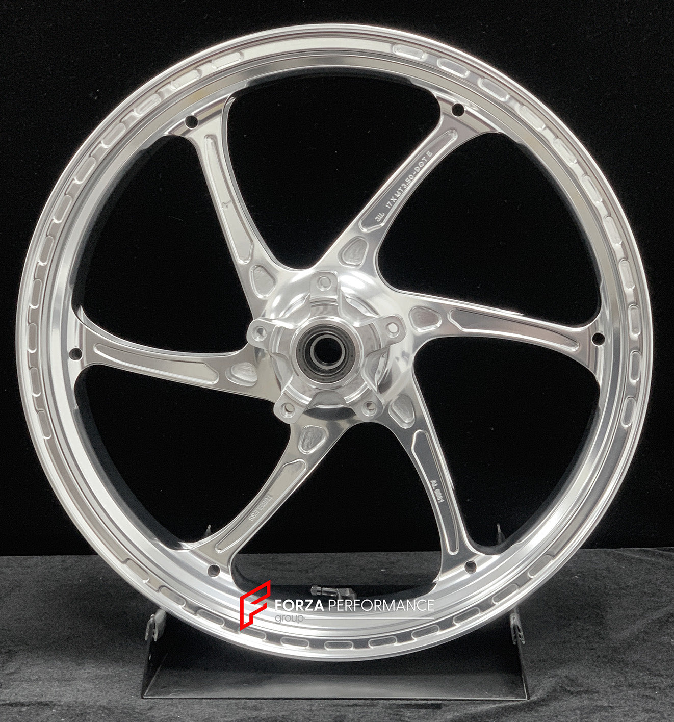 We manufacture premium quality forged motorcycle wheels rims for TRIUMPH in any design, size, color.

Wheel sizes (motorcycle spec):

Front: 3.5 x 17

Rear: 5.5 x 17

Weight:

Front: 3.95 kg (8.7 lbs)

Rear: 4.8 kg (10.58 lbs)


Finishing: Gloss Silver

Forza Performance Group engineers and manufactures each forged motorcycle wheel individually per order. This ensures precise fitment, uncompromised strength, and unique styling. Whether for racing, touring, or daily use — our wheels are built for both perfor
