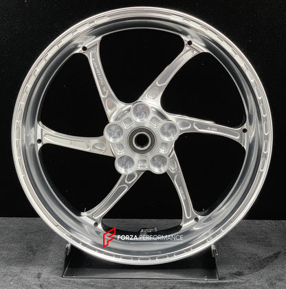We manufacture premium quality forged motorcycle wheels rims for TRIUMPH in any design, size, color.

Wheel sizes (motorcycle spec):

Front: 3.5 x 17

Rear: 5.5 x 17

Weight:

Front: 3.95 kg (8.7 lbs)

Rear: 4.8 kg (10.58 lbs)


Finishing: Gloss Silver

Forza Performance Group engineers and manufactures each forged motorcycle wheel individually per order. This ensures precise fitment, uncompromised strength, and unique styling. Whether for racing, touring, or daily use — our wheels are built for both perfor