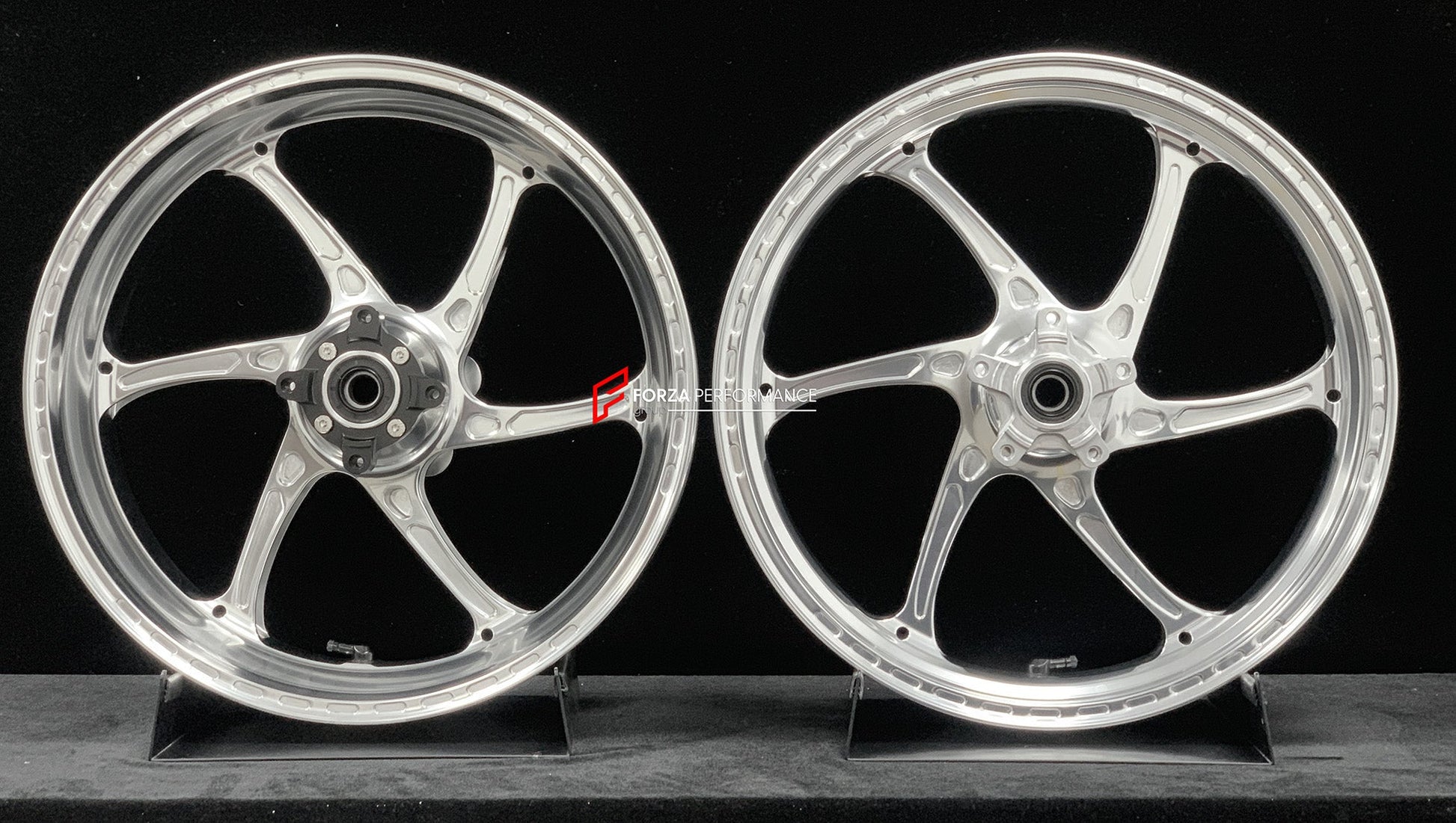 We manufacture premium quality forged motorcycle wheels rims for TRIUMPH in any design, size, color.

Wheel sizes (motorcycle spec):

Front: 3.5 x 17

Rear: 5.5 x 17

Weight:

Front: 3.95 kg (8.7 lbs)

Rear: 4.8 kg (10.58 lbs)


Finishing: Gloss Silver

Forza Performance Group engineers and manufactures each forged motorcycle wheel individually per order. This ensures precise fitment, uncompromised strength, and unique styling. Whether for racing, touring, or daily use — our wheels are built for both perfor