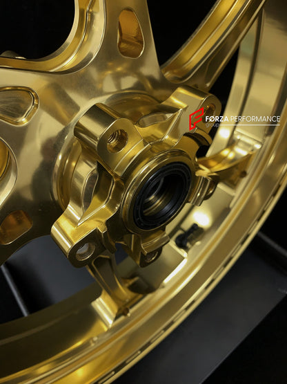 We manufacture premium quality forged motorcycle wheels rims for TRIUMPH in any design, size, color.

Wheel sizes (motorcycle spec):

Front: 3.5 x 17

Rear: 5.5 x 17

Weight:

Front: 3.9 kg (8.6 lbs)

Rear: 4.8 kg (10.58 lbs)


Finishing: Gloss Black

Forza Performance Group engineers and manufactures each forged motorcycle wheel individually per order. This ensures precise fitment, uncompromised strength, and unique styling. Whether for racing, touring, or daily use — our wheels are built for both performa