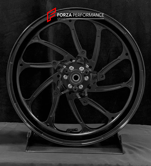 We manufacture premium quality forged motorcycle wheels rims for YAMAHA in any design, size, color.

Wheel sizes (motorcycle spec):

Front: 3.5 x 15

Rear: 4 x 14

Weight:

Front: 3.95 kg (8.71 lbs)

Rear: 3.8 kg (8.38 lbs)


Finishing: Satin Black

Forza Performance Group engineers and manufactures each forged motorcycle wheel individually per order. This ensures precise fitment, uncompromised strength, and unique styling. Whether for racing, touring, or daily use — our wheels are built for both performanc