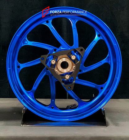 We manufacture premium quality forged motorcycle wheels rims for YAMAHA in any design, size, color.

Wheel sizes (motorcycle spec):

Front: 3.5 x 15

Rear: 4 x 14

Weight:

Front: 3.95 kg (8.71 lbs)

Rear: 3.85 kg (8.49 lbs)


Finishing: Gloss Blue

Forza Performance Group engineers and manufactures each forged motorcycle wheel individually per order. This ensures precise fitment, uncompromised strength, and unique styling. Whether for racing, touring, or daily use — our wheels are built for both performanc