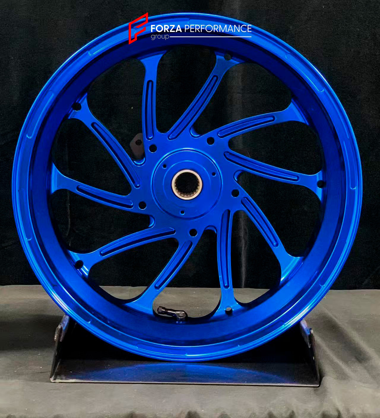 We manufacture premium quality forged motorcycle wheels rims for YAMAHA in any design, size, color.

Wheel sizes (motorcycle spec):

Front: 3.5 x 15

Rear: 4 x 14

Weight:

Front: 3.95 kg (8.71 lbs)

Rear: 3.85 kg (8.49 lbs)


Finishing: Gloss Blue

Forza Performance Group engineers and manufactures each forged motorcycle wheel individually per order. This ensures precise fitment, uncompromised strength, and unique styling. Whether for racing, touring, or daily use — our wheels are built for both performanc