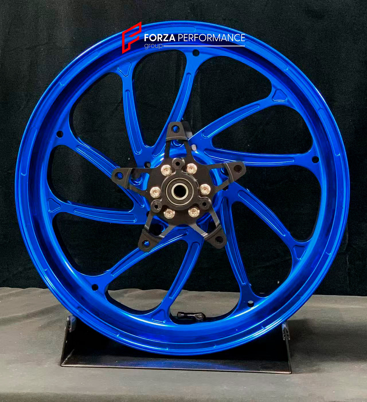 We manufacture premium quality forged motorcycle wheels rims for YAMAHA in any design, size, color.

Wheel sizes (motorcycle spec):

Front: 3.5 x 15

Rear: 4 x 14

Weight:

Front: 3.95 kg (8.71 lbs)

Rear: 3.85 kg (8.49 lbs)


Finishing: Gloss Blue

Forza Performance Group engineers and manufactures each forged motorcycle wheel individually per order. This ensures precise fitment, uncompromised strength, and unique styling. Whether for racing, touring, or daily use — our wheels are built for both performanc