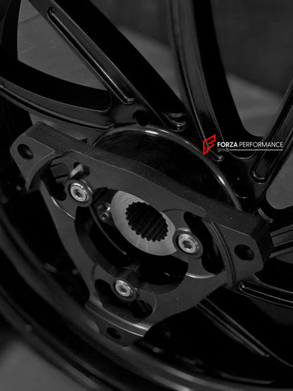 We manufacture premium quality forged motorcycle wheels rims for YAMAHA in any design, size, color.

Wheel sizes (motorcycle spec):

Front: 3.5 x 15

Rear: 4 x 14

Weight:

Front: 3.95 kg (8.71 lbs)

Rear: 3.8 kg (8.38 lbs)


Finishing: Satin Black

Forza Performance Group engineers and manufactures each forged motorcycle wheel individually per order. This ensures precise fitment, uncompromised strength, and unique styling. Whether for racing, touring, or daily use — our wheels are built for both performanc