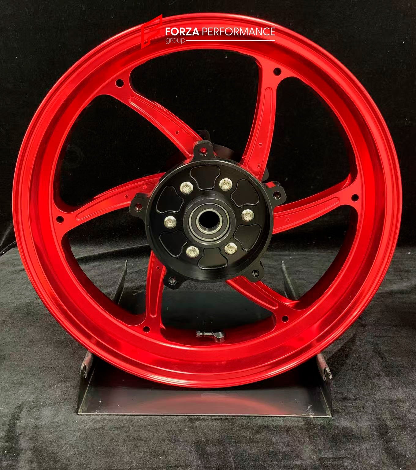 We manufacture premium quality forged motorcycle wheels rims for YAMAHA in any design, size, color.

Wheel sizes (motorcycle spec):

Front: 3.5 x 15

Rear: 4.5 x 15

Weight:

Front: 3.9 kg (9.59 lbs)

Rear: 5.35 kg (10.91 lbs)

Finishing: Gloss Red

Forza Performance Group engineers and manufactures each forged motorcycle wheel individually per order. This ensures precise fitment, uncompromised strength, and unique styling. Whether for racing, touring, or daily use — our wheels are built for both performanc