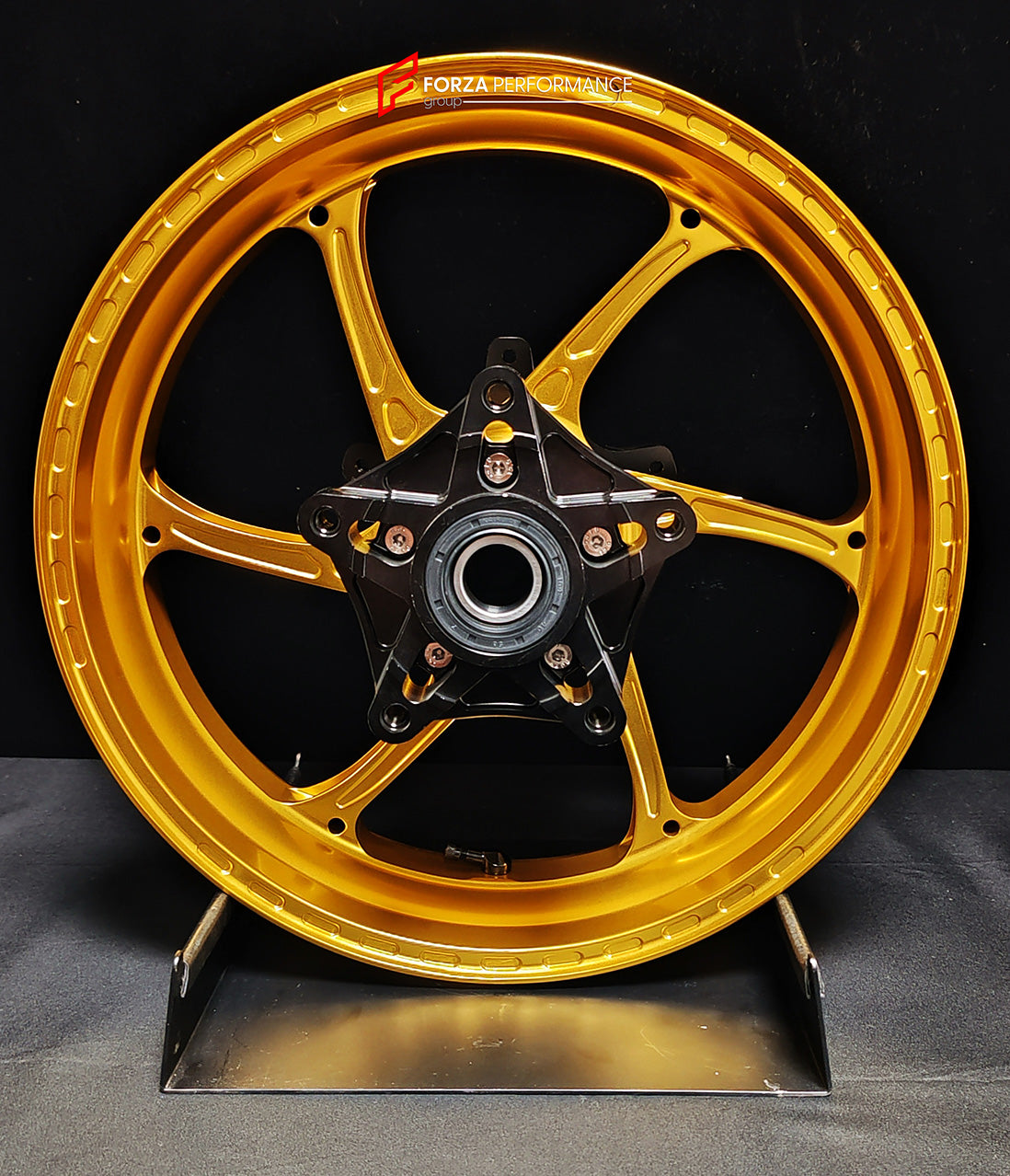 We manufacture premium quality forged motorcycle wheels rims for YAMAHA in any design, size, color.

Wheel sizes (motorcycle spec):

Front: 3.5 x 15

Rear: 4.5 x 15

Weight:

Front: 3.6 kg (7.94 lbs)

Rear: 4.75 kg (10.47 lbs)


Finishing: Gloss Gold

Forza Performance Group engineers and manufactures each forged motorcycle wheel individually per order. This ensures precise fitment, uncompromised strength, and unique styling. Whether for racing, touring, or daily use — our wheels are built for both performa