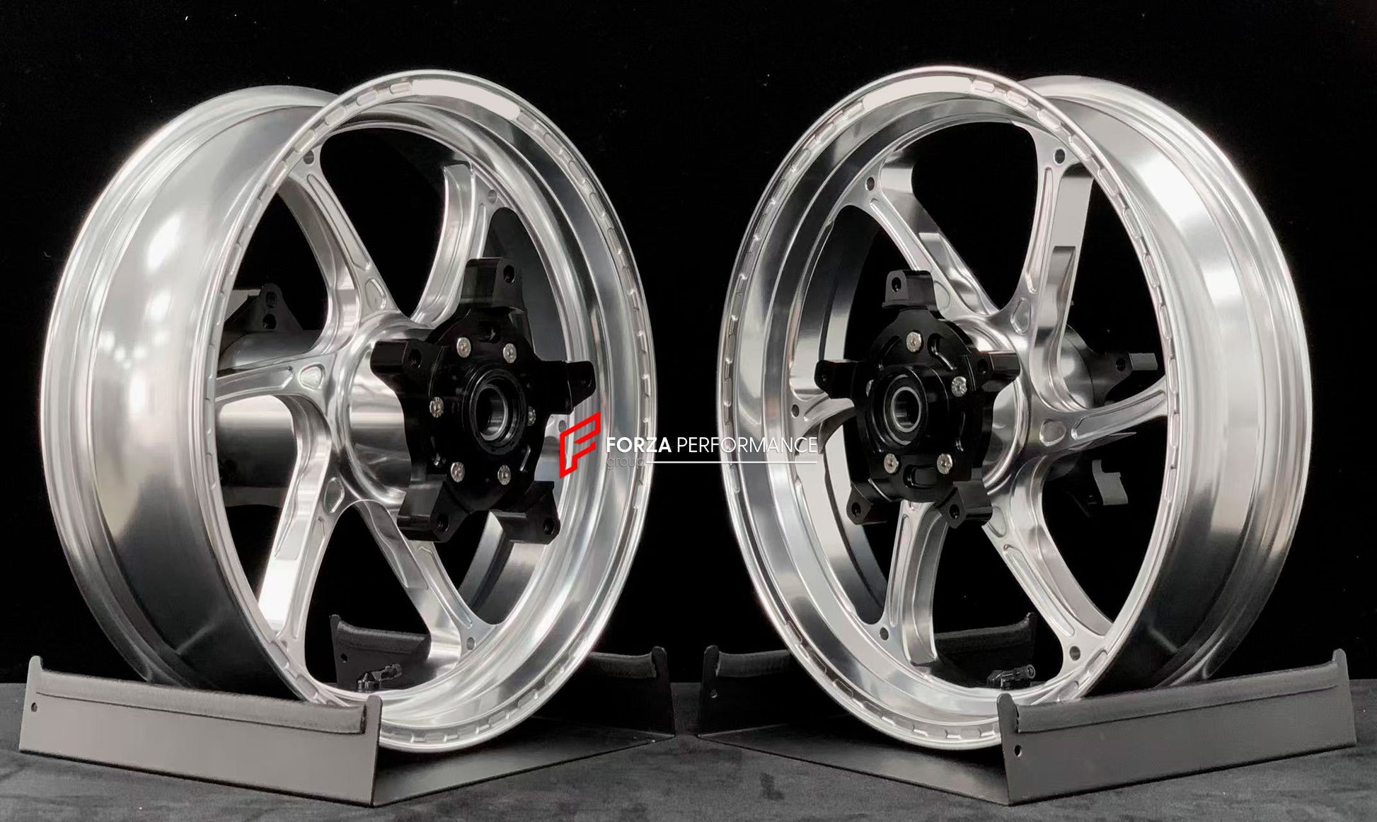We manufacture premium quality forged motorcycle wheels rims for YAMAHA in any design, size, color.

Wheel sizes (motorcycle spec):

Front: 3.5 x 15

Rear: 4.5 x 15

Weight:

Front: 3.6 kg (7.94 lbs)

Rear: 4.75 kg (10.47 lbs)


Finishing: Gloss Silver

Forza Performance Group engineers and manufactures each forged motorcycle wheel individually per order. This ensures precise fitment, uncompromised strength, and unique styling. Whether for racing, touring, or daily use — our wheels are built for both perfor